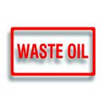 waste oil drum decal